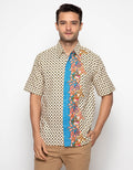 Arjuna Weda Batik Shirt with Kawung Background