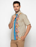 Arjuna Weda Batik Shirt with Kawung Background