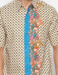 Arjuna Weda Batik Shirt with Kawung Background