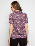 Edition Women Cold Shoulder Blouse Purple
