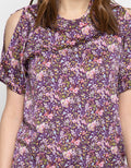 Edition Women Cold Shoulder Blouse Purple