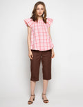 Edition Women Plaid Blouse Pink