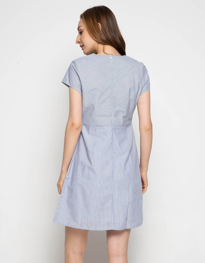 Edition Women V-Neck Stripe Dress