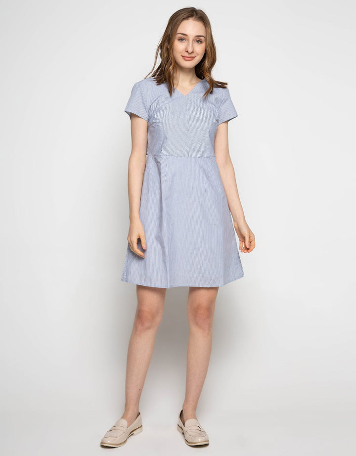 Edition Women V-Neck Stripe Dress
