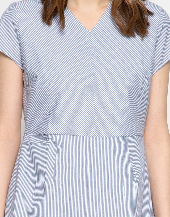 Edition Women V-Neck Stripe Dress