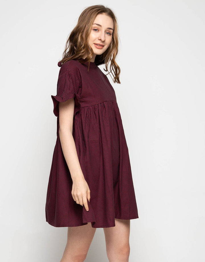 Edition Women Gathered Gingham Dress