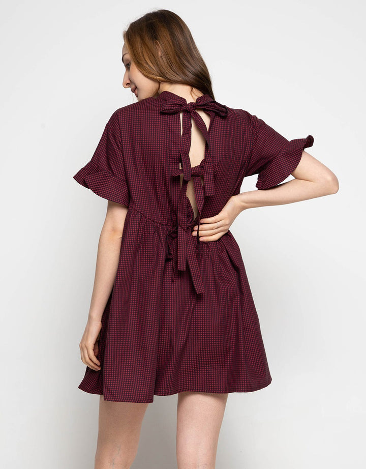 Edition Women Gathered Gingham Dress