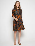 Puricia Slit Collar Dress Batik