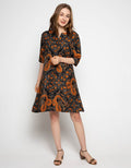 Puricia Slit Collar Dress Batik
