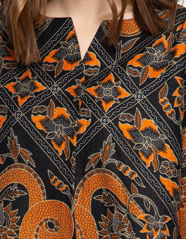 Puricia Slit Collar Dress Batik
