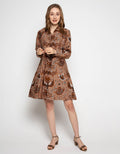 Puricia Front Button Dress Batik