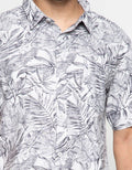 Gab's Shirt Casual Lengan Pendek Full Print Leaf