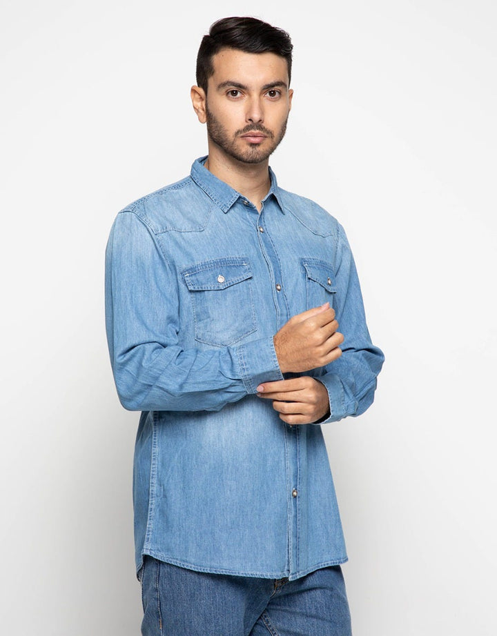 Gab's Long Shirt Denim Casual