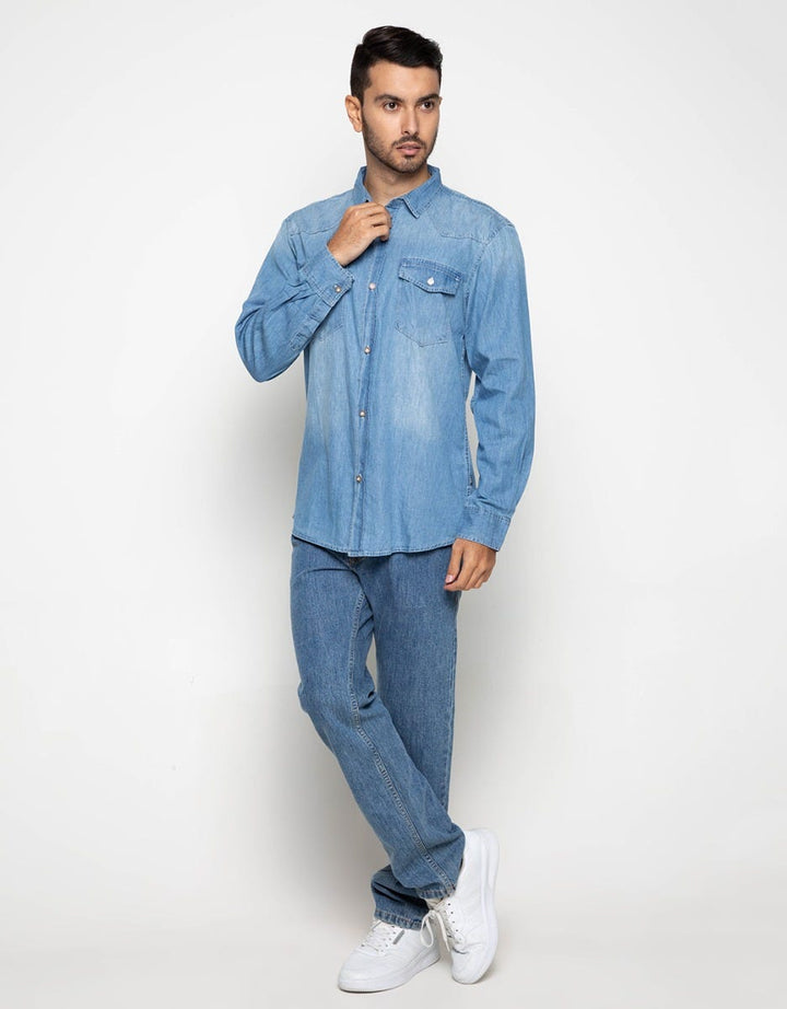 Gab's Long Shirt Denim Casual