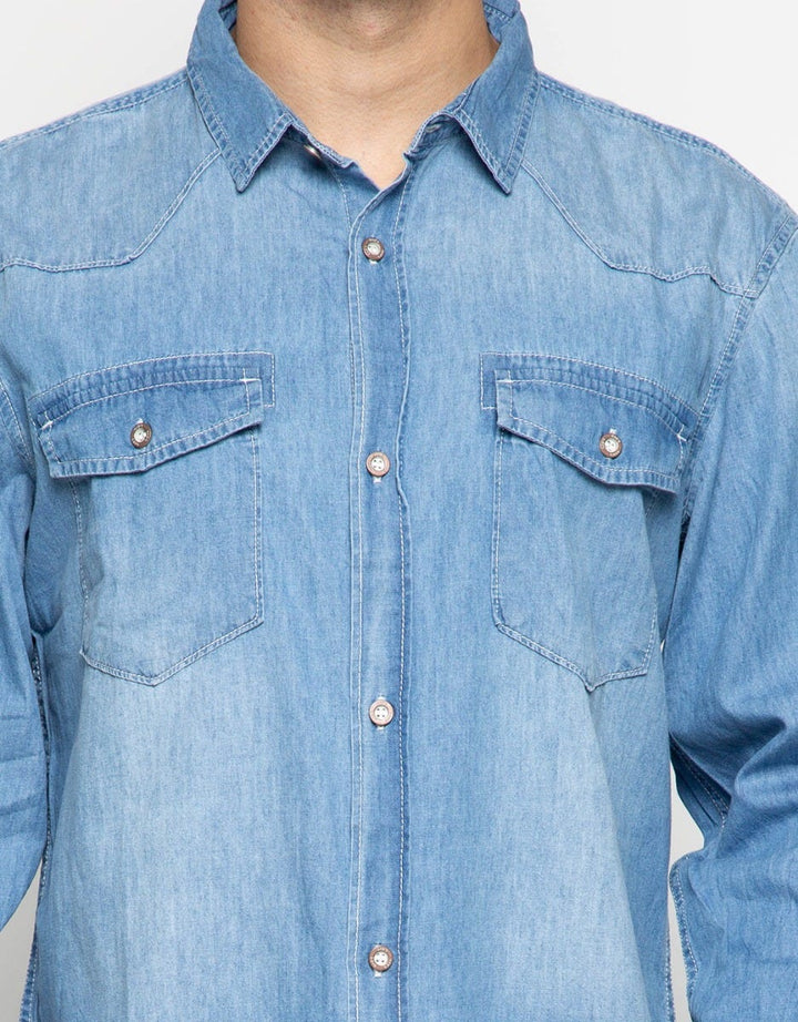 Gab's Long Shirt Denim Casual