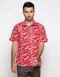 Izzue Wave Motif Kemeja Pria