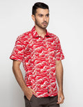 Izzue Wave Motif Kemeja Pria