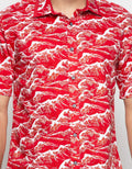 Izzue Wave Motif Kemeja Pria