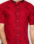 Izzue Leaf Motif Kemeja Pria