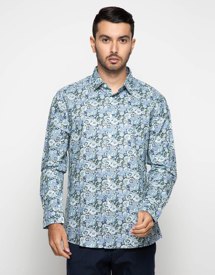 Izzue Kemeja Lengan Panjang Motif Print