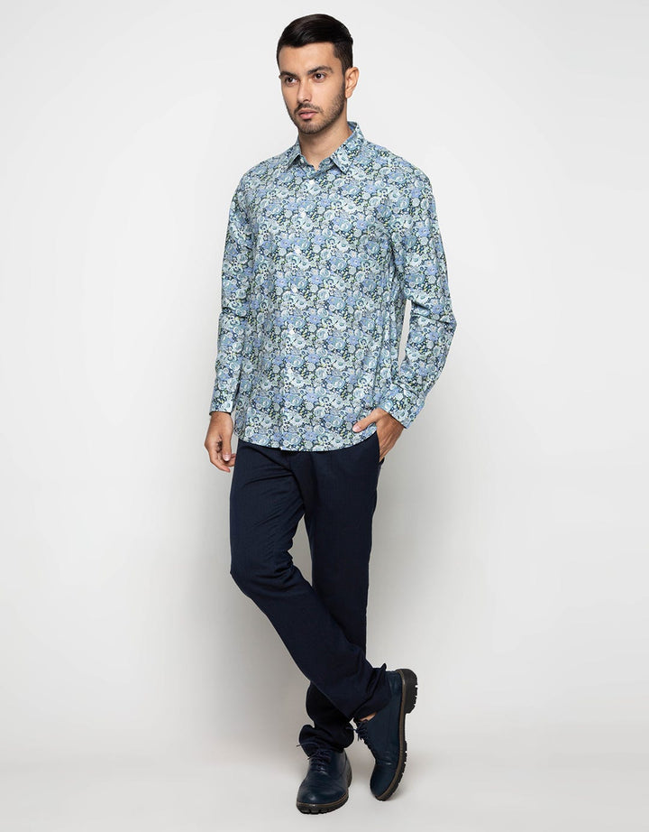 Izzue Kemeja Lengan Panjang Motif Print