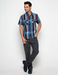 Watchout Jeans Shirt Plaid Motif