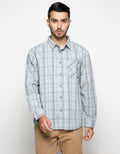 Watchout Casual Kemeja Stripe Lengan Panjang
