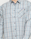 Watchout Casual Kemeja Stripe Lengan Panjang