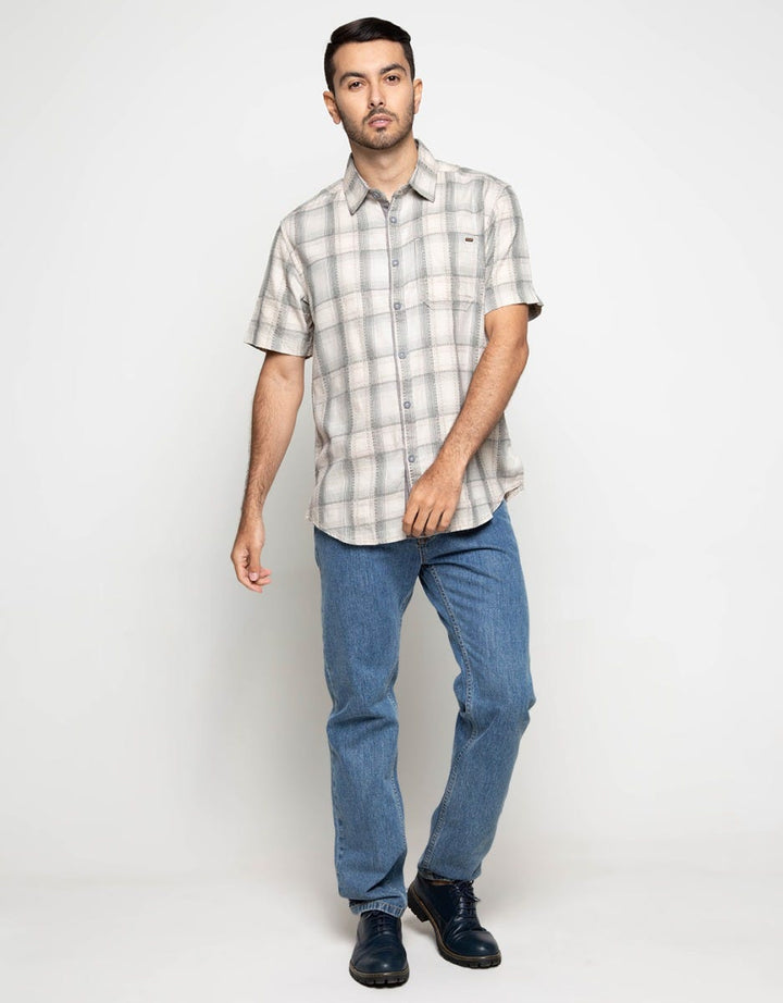 Watchout Casual Short Sleeve Motif Kotak