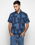 Watchout Casual Abstract Motif Short Sleeve Shirt