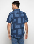 Watchout Casual Abstract Motif Short Sleeve Shirt