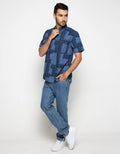Watchout Casual Abstract Motif Short Sleeve Shirt