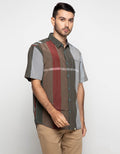 Watchout Casual Kemeja Stripe Two Tone