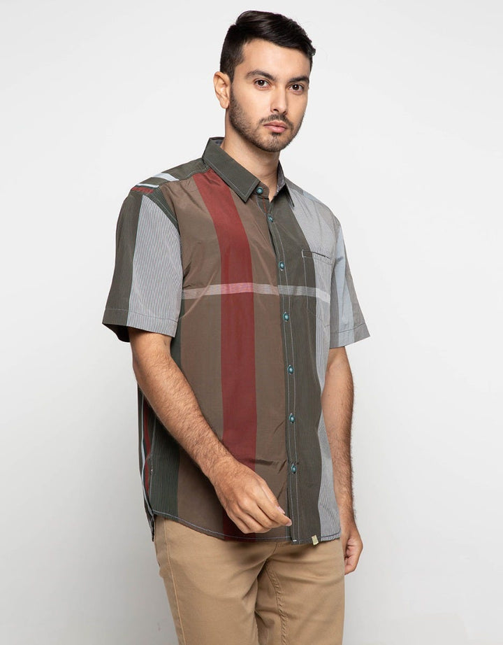 Watchout Casual Kemeja Stripe Two Tone