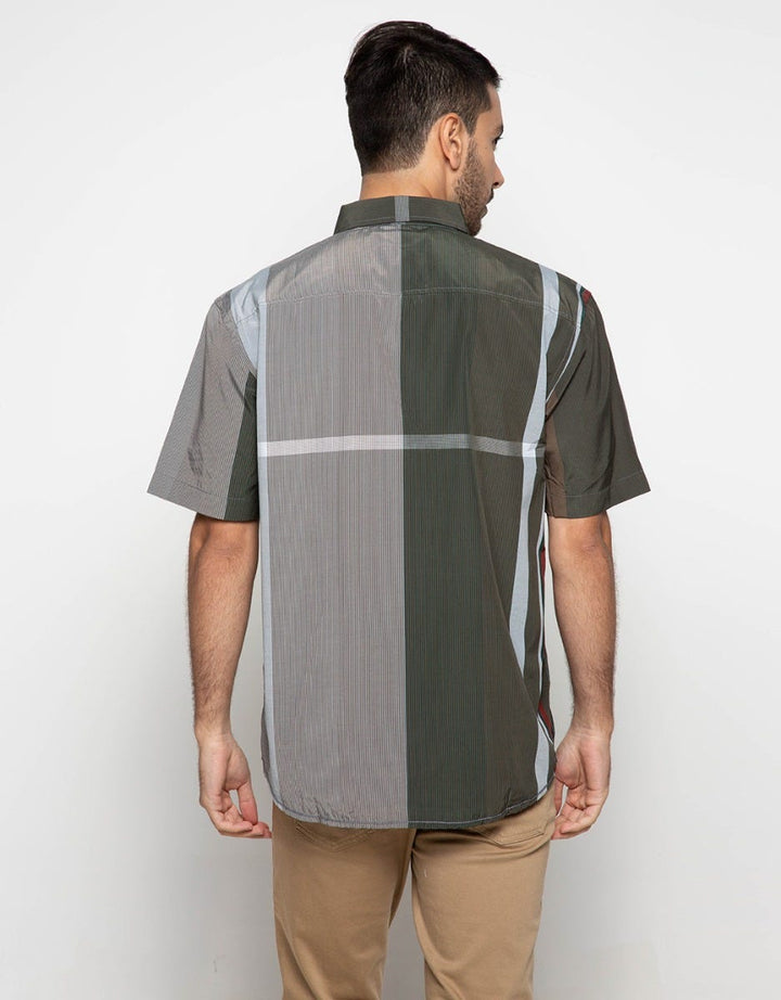 Watchout Casual Kemeja Stripe Two Tone