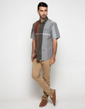 Watchout Casual Kemeja Stripe Two Tone