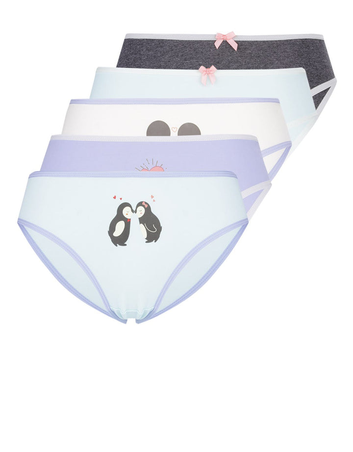 Young Hearts Penguin Women's Panties Set